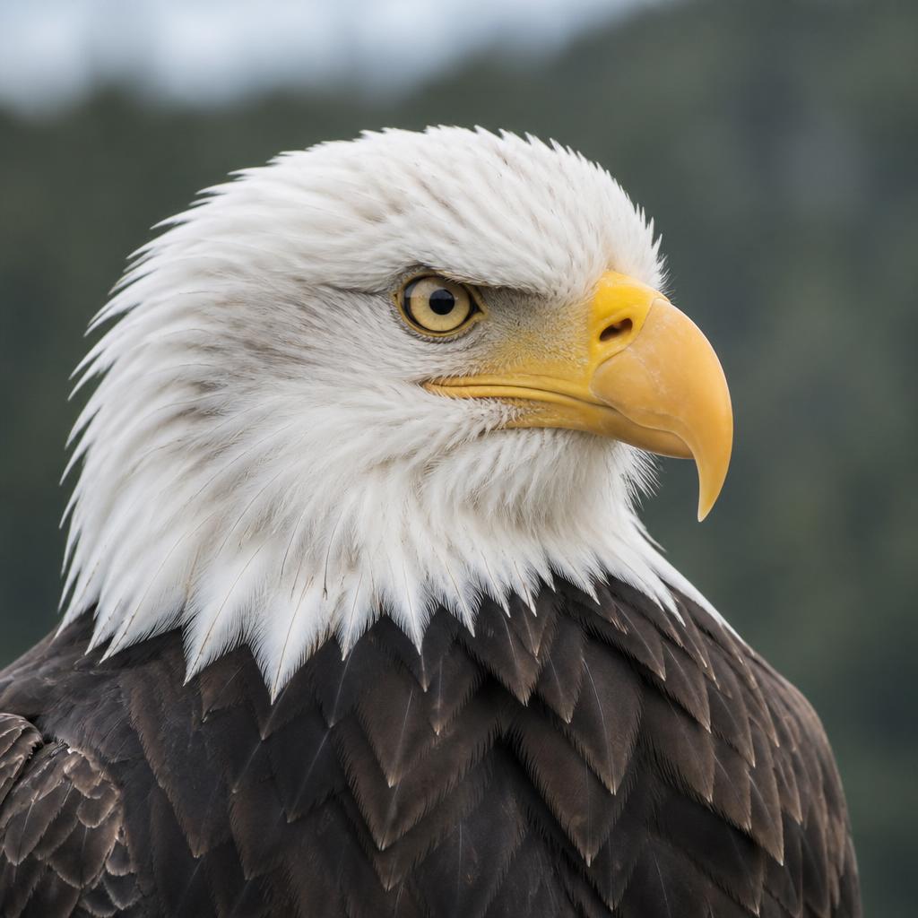 Bald eagle close-up in Alaska